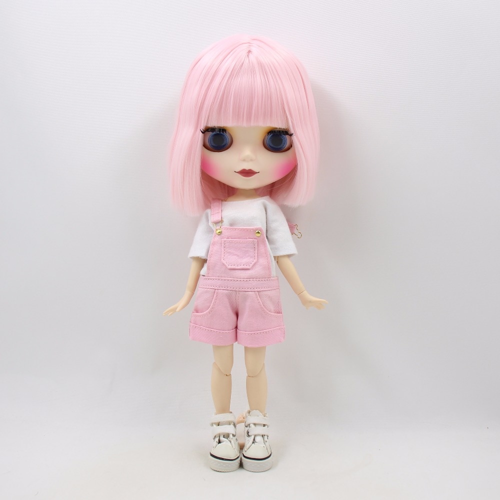 Short Pink Hair Blyth Doll with Joint/Normal Body for Kids Short Pink Hair Blyth Doll with Joint/Normal Body for Kids
