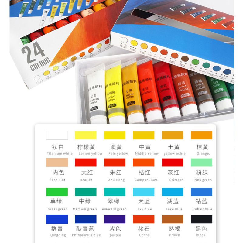 12-24 Colors 15 ml Acrylic Paint 12-24 Colors 15 ml Acrylic Paint