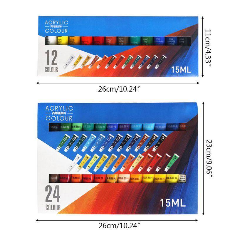 12-24 Colors 15 ml Acrylic Paint 12-24 Colors 15 ml Acrylic Paint